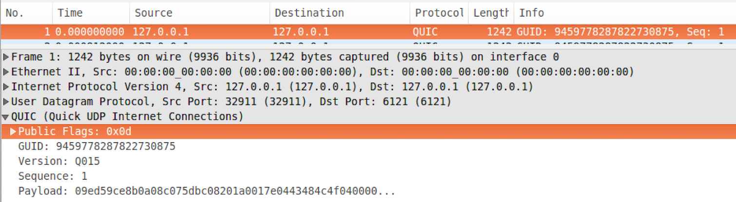 QUIC in Wireshark