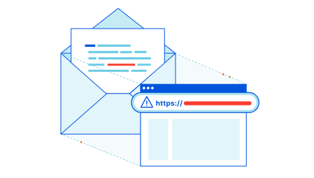 La fonction d'isolement des liens contenus dans les e-mails proposée par Cloudflare Area 1 bloque le phishing multicanal exploitant les e-mails et les liens de navigateur. Sécurité des e-mails dans le cloud et Cloudflare Remote Browser Isolation.
