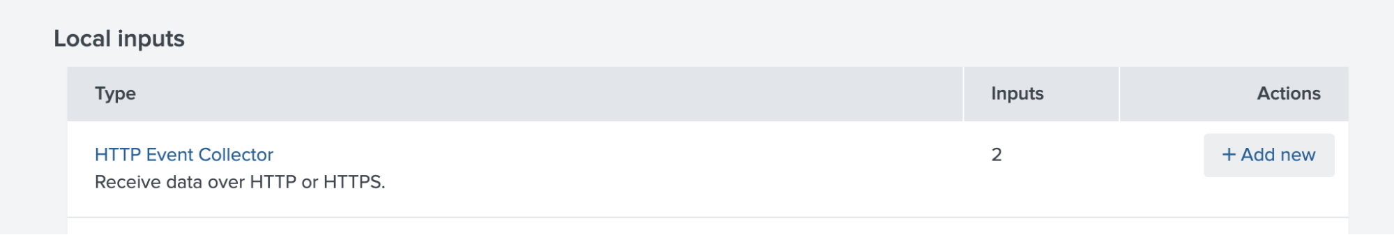 screenshot: Screenshot: Adding a new HTTP Event Collector input in Splunk Cloud