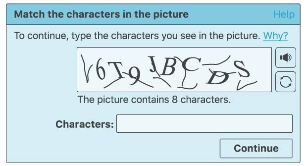 Beispiel eines CAPTCHA
