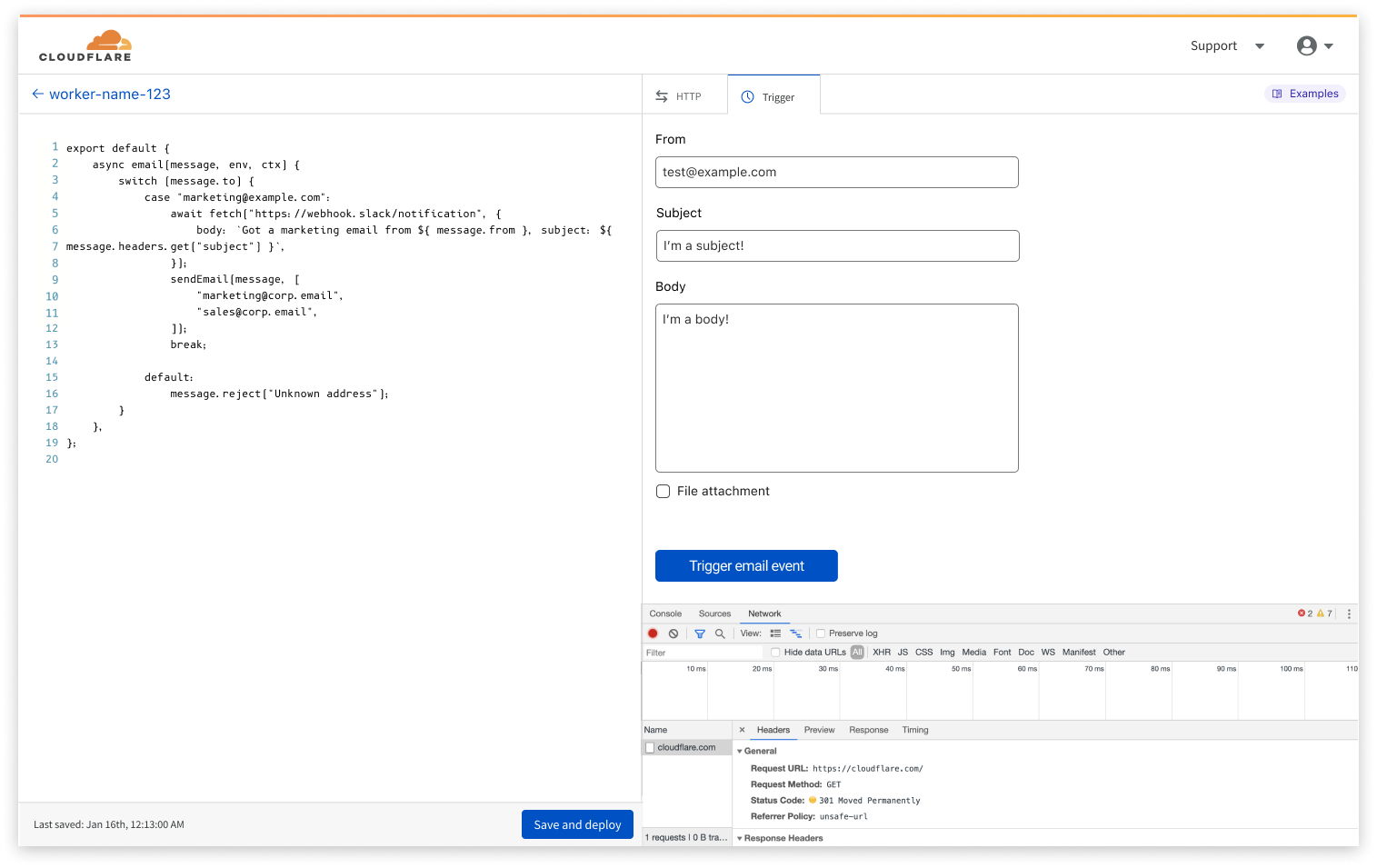 code editor to finalize and test your logic