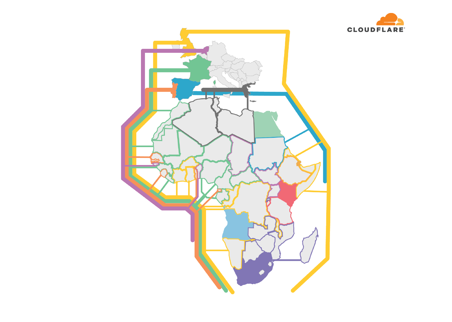 Africa next-hop Cloudflare datacenter