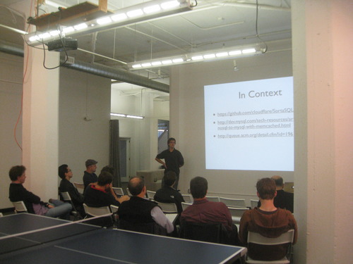 Ian Pye Presents SortaSQL @ the CloudFlare Loft