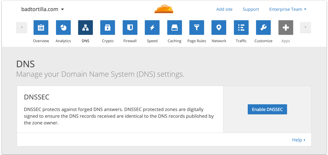 DNSSEC 활성화

