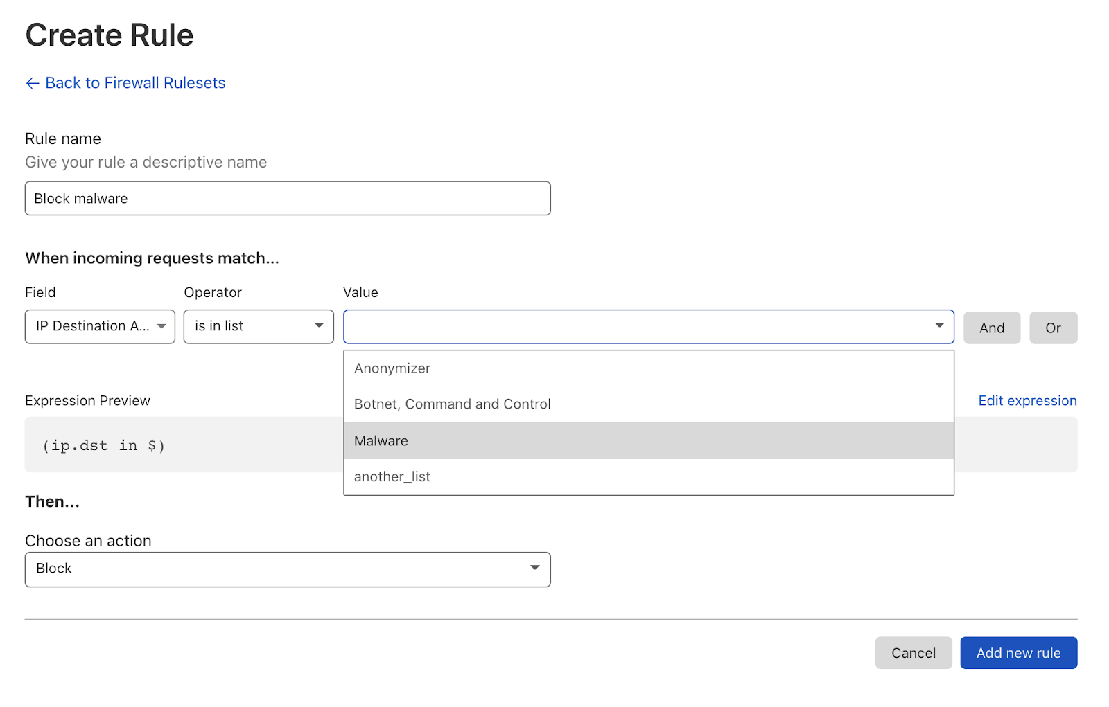 Adding rules using threat intel feeds.