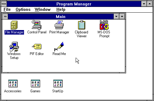 Windows 3.1 Program Manager