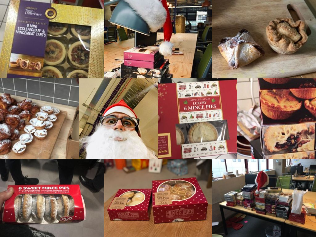 Mince pie collecting collage