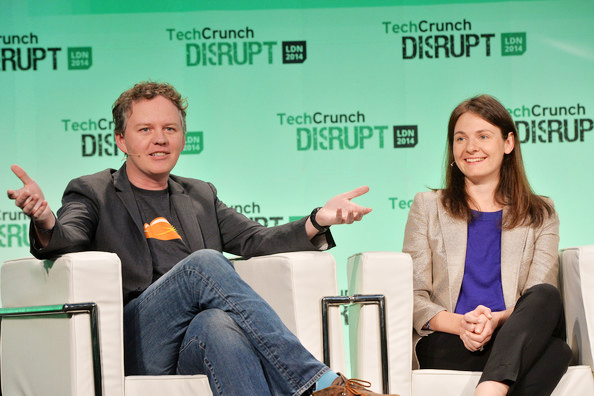 Matthew Prince and Michelle Zatlyn on the TechCrunch Disrupt stage