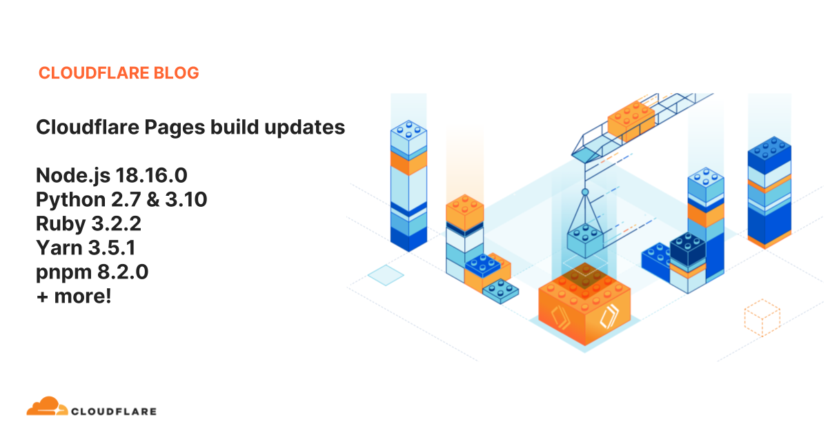 Modernizing the toolbox for Cloudflare Pages builds