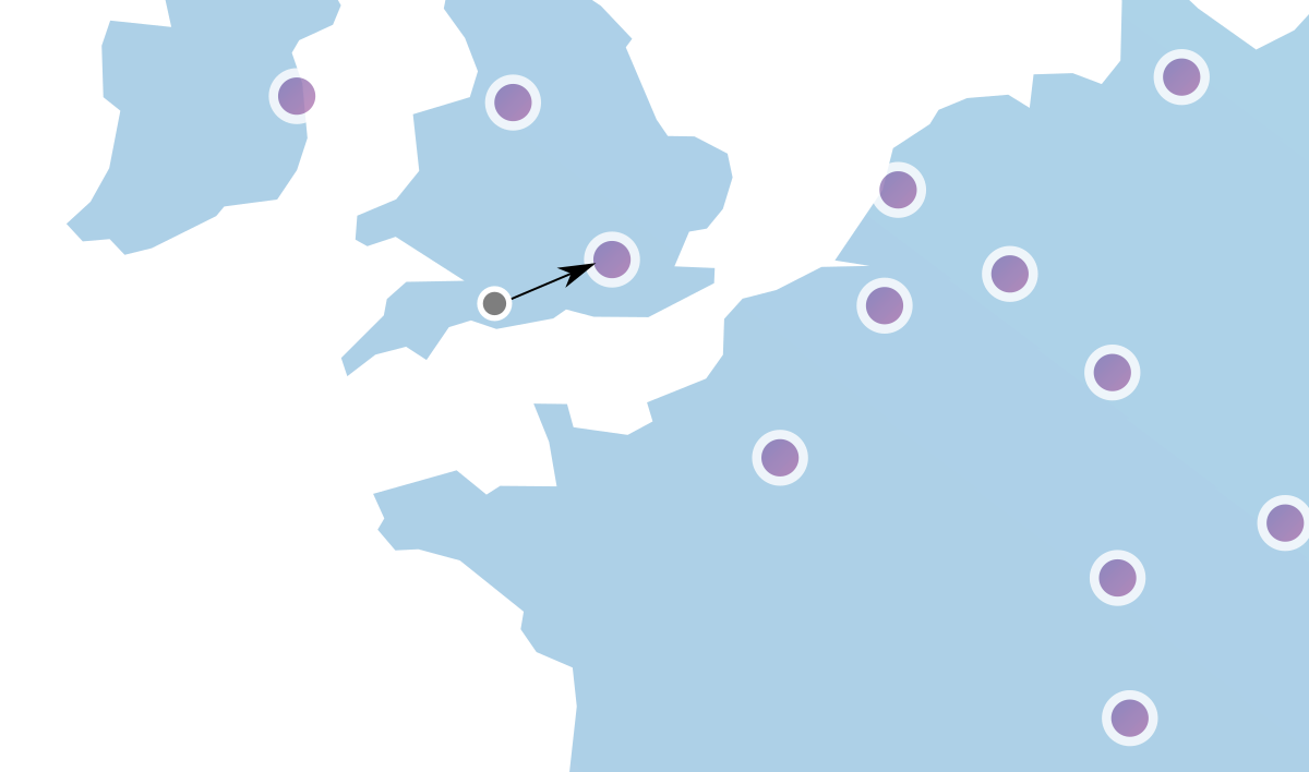 Anycast routing example