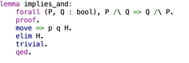 Screenshot of the code implementing our lemma and proof in EasyCrypt.