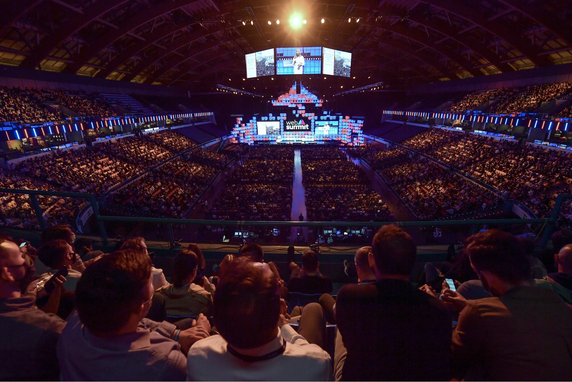 Opening night of Web Summit 2021, at the Altice Arena in Lisbon, Portugal. Photo by Sam Barnes/Web Summit