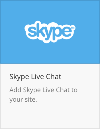 Skype Live Chat