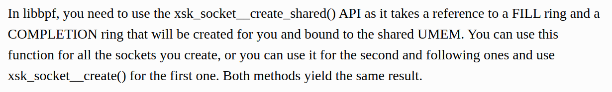 xsk_socket__create_shared() function documentation